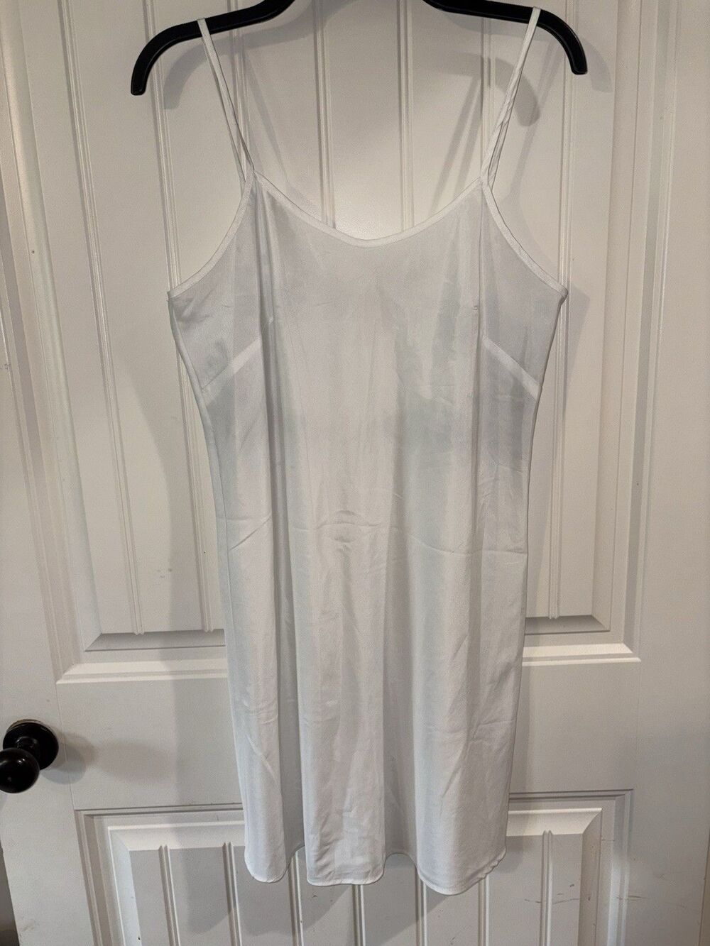 Nanette Lepore Satin Nightgown Womens Sz 8 White Adjustable Straps